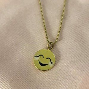 Kate Spade Tickled Pink Smiley Face Necklace